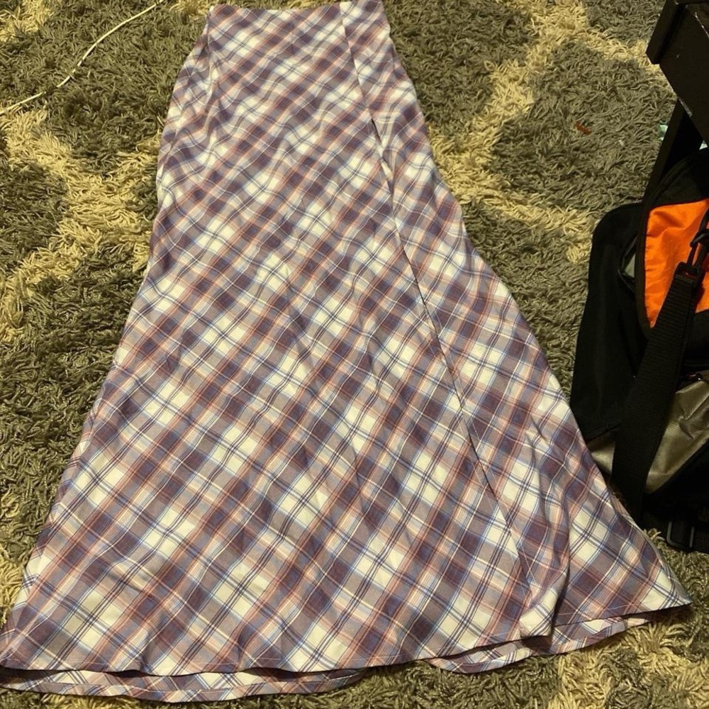 fashion nova plaid maxi skirt